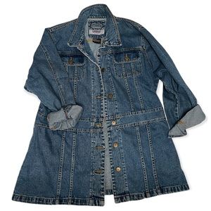 vintage raw jean jacket with button up front EL DORADO